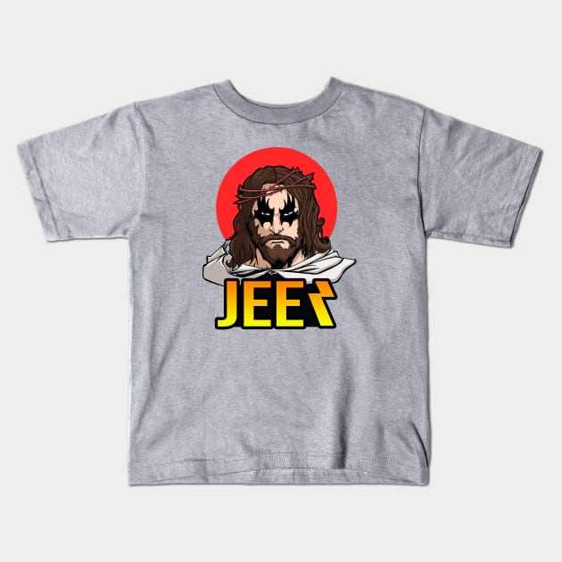 JESUS HEAVY METAL Kids T-Shirt by theanomalius_merch